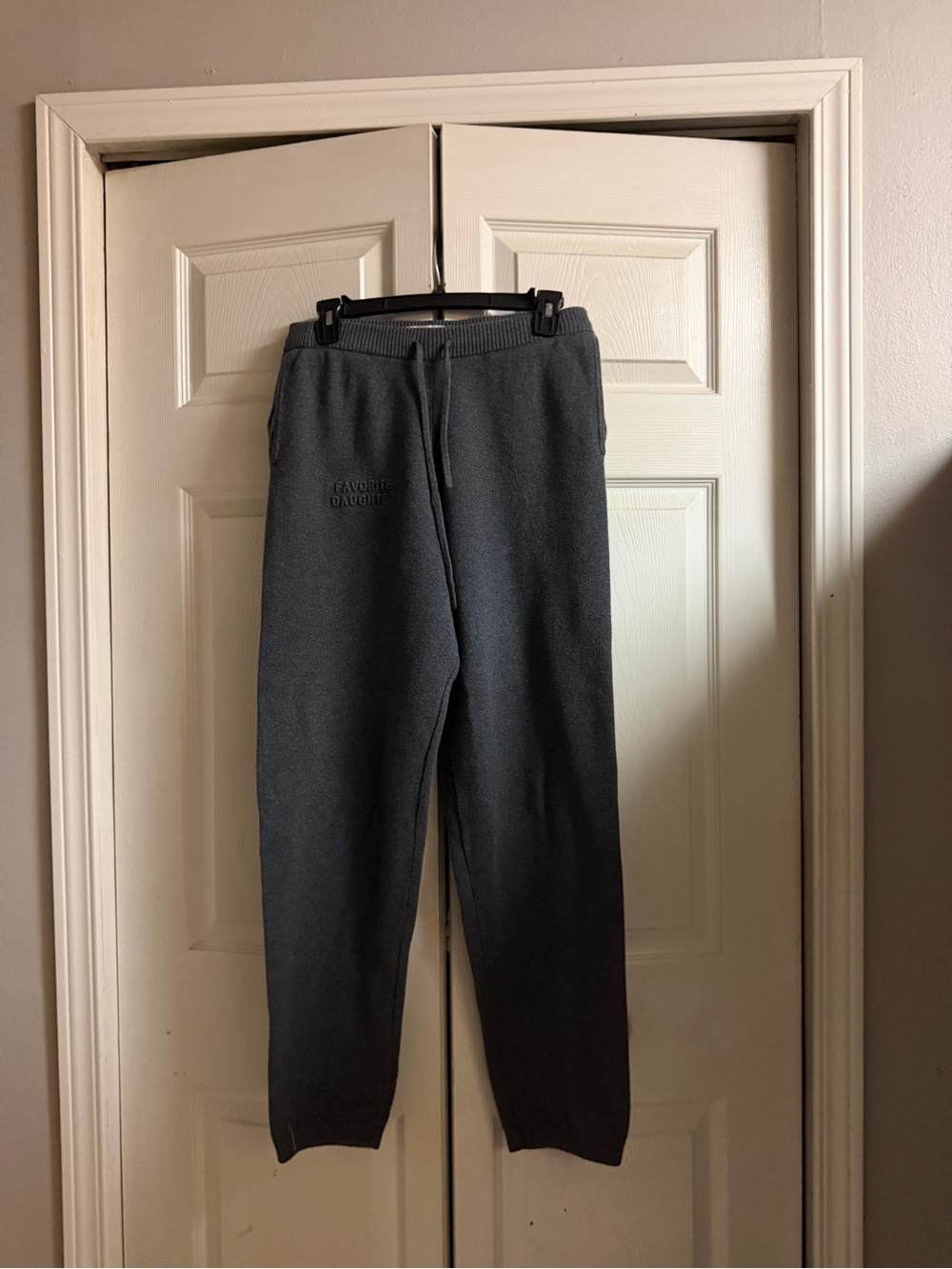 Favorite Daughter Dark Gray Fleece Track Joggers